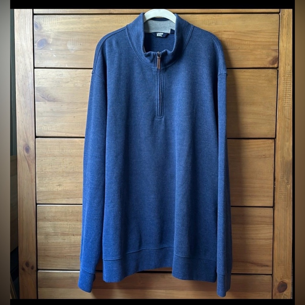 NWOT! Land's End Blue Zippered Sweater| 3XL (54-56)